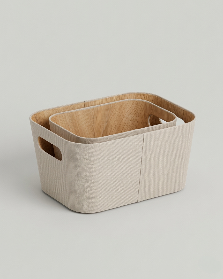 Beige förvaringslåda Selma