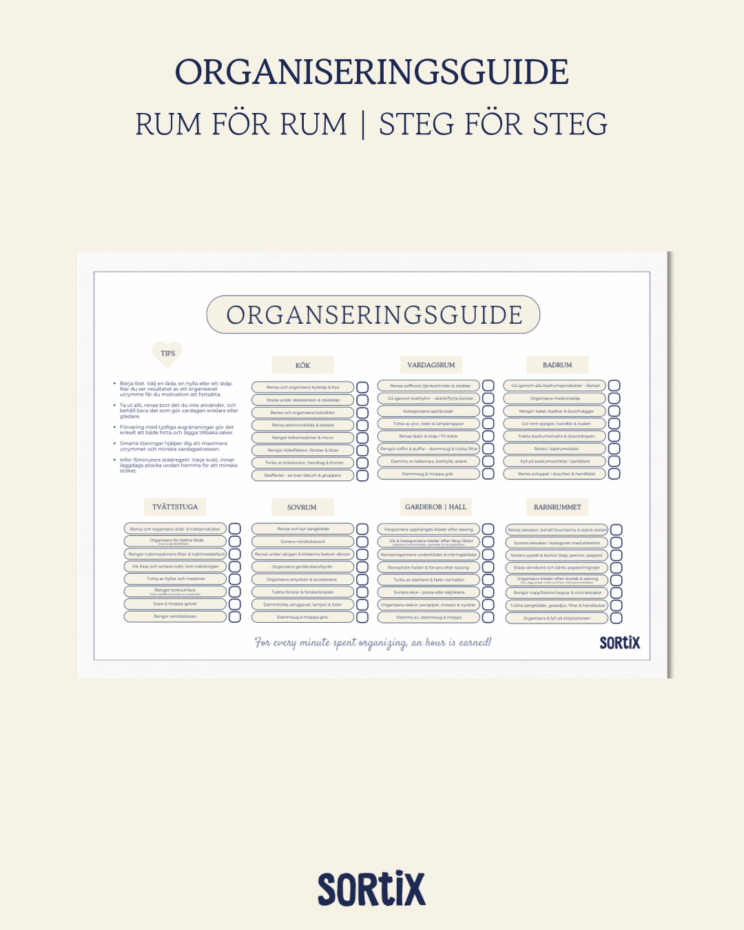 Organiseringsguide för hela hemmet – rum för rum