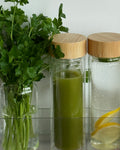 Glasflaska med teinsats – bild 2