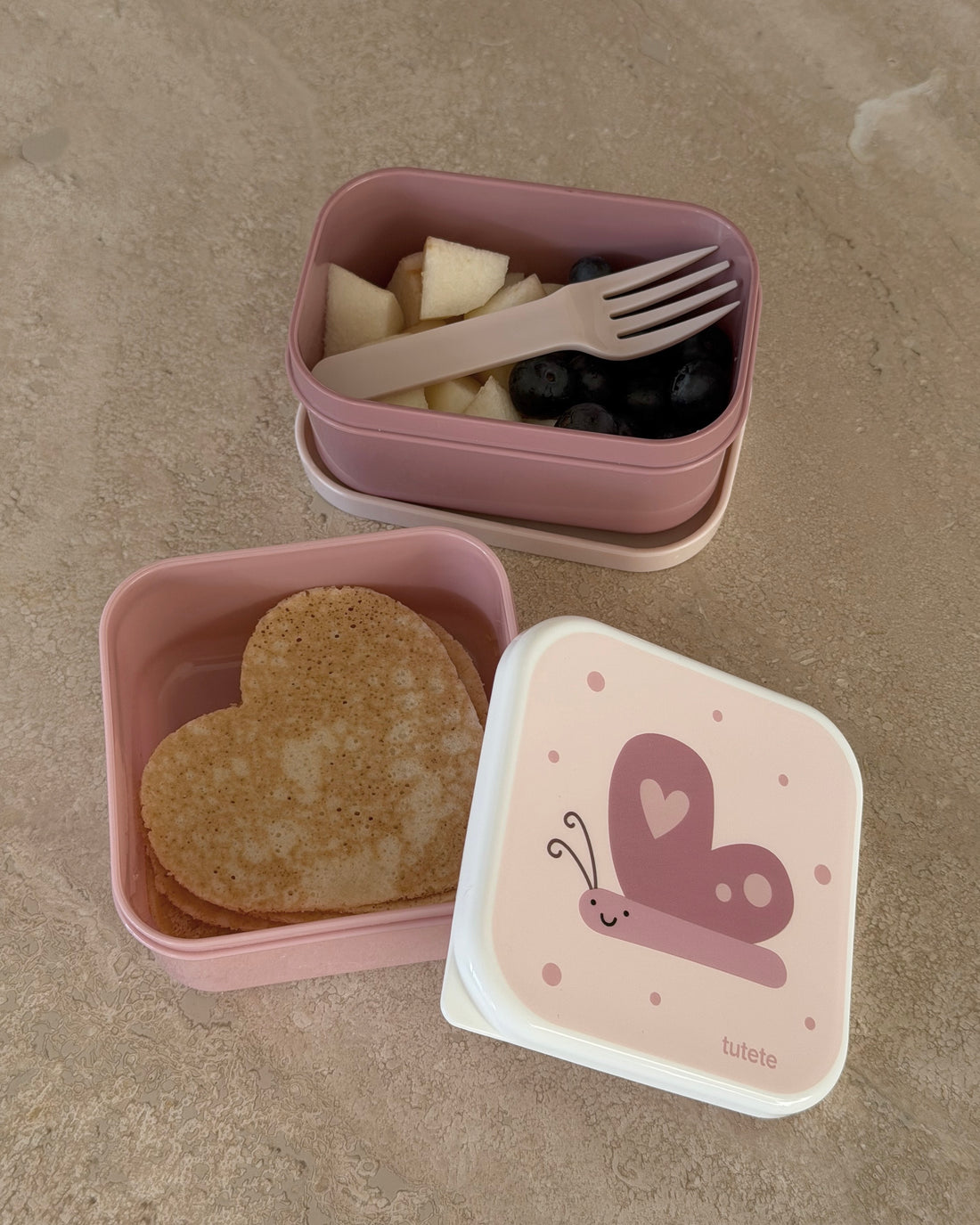 Barnmatlådor 3-pack fjärilsmotiv