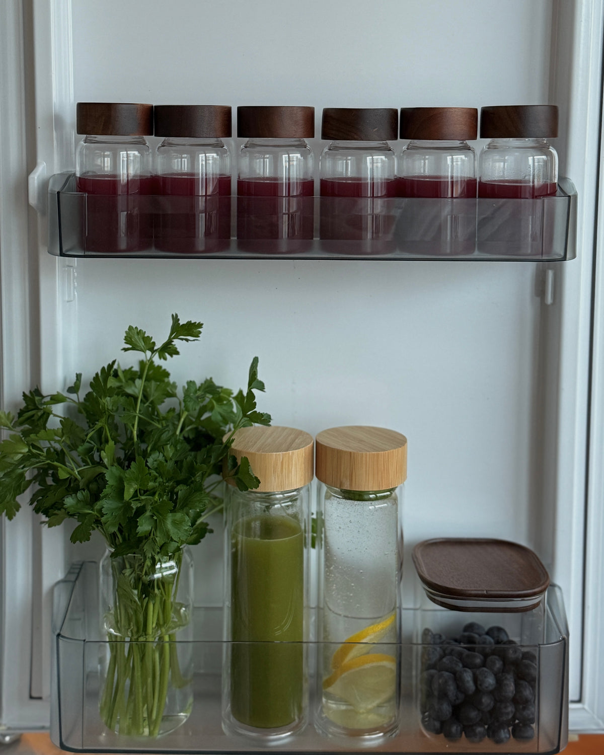 Glasflaska med teinsats – bild 3