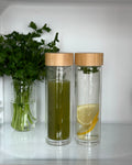 Glasflaska med teinsats – bild 4