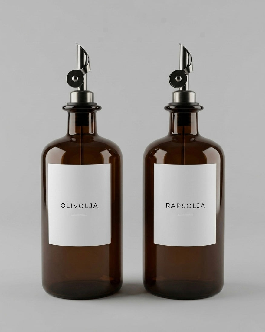 Etikett olivolja & rapsolja 2-P