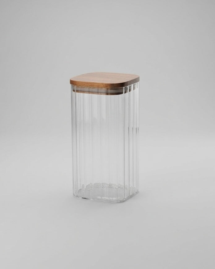 Fyrkantig glasburk Leia 1600 ml