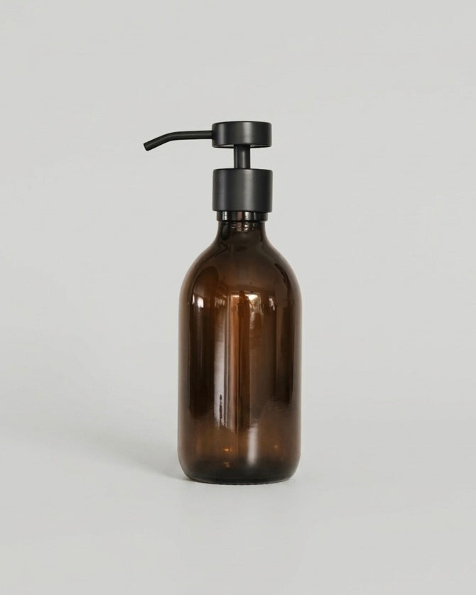 Tvålpump i brunt glas 300ml