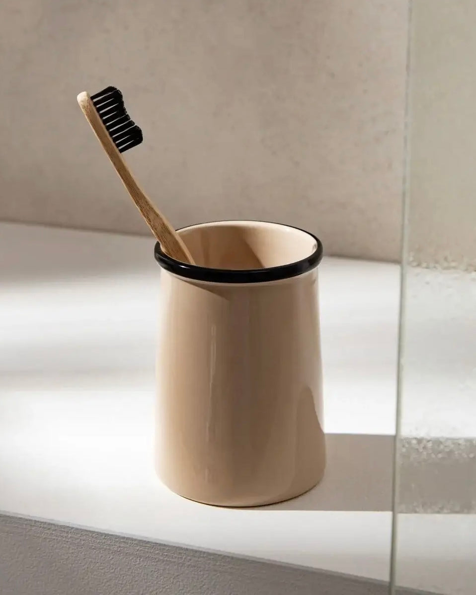 Keramik badrumsmugg beige – bild 2