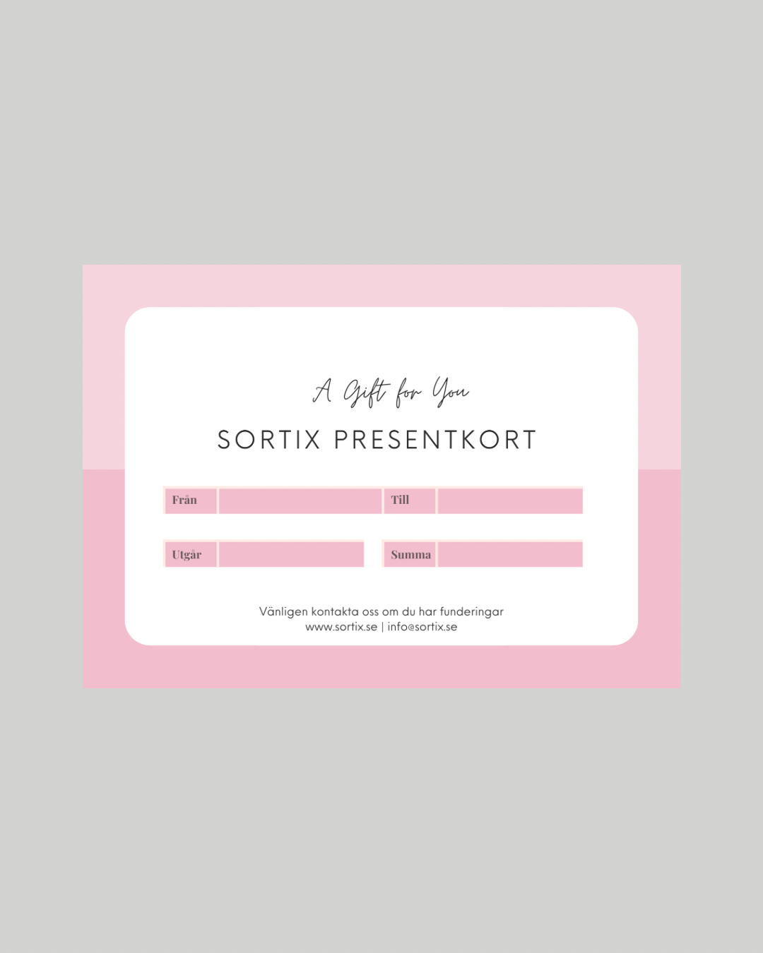 Sortix presentkort