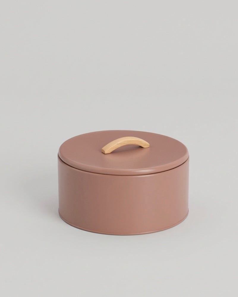 Förvaringsburk med handtag mocca